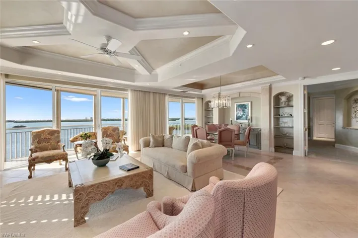 Open living and dining area. Incredible views.