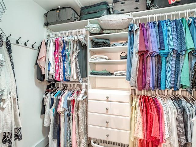 Walk-in closet with organizers