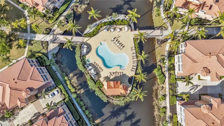 Birds eye view of property