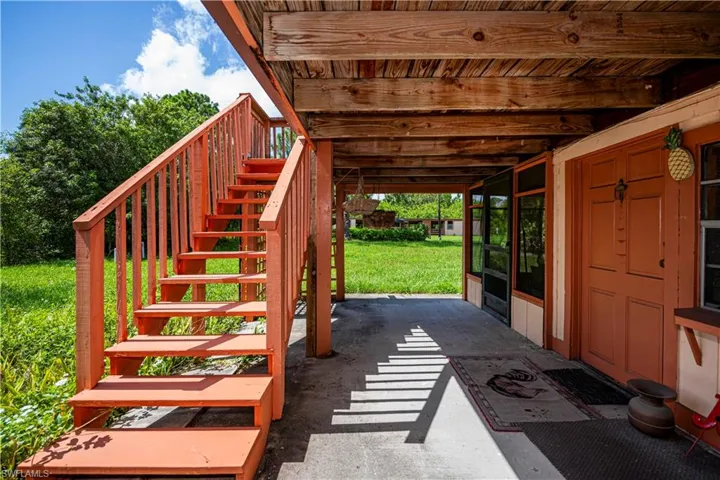 View of patio / terrace featuring stairway