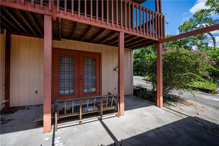 Entrance to property with french doors