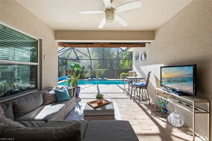 Covered lanai for when a little shade is needed.