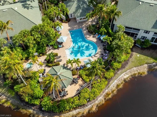 Aerial view of the community pool
