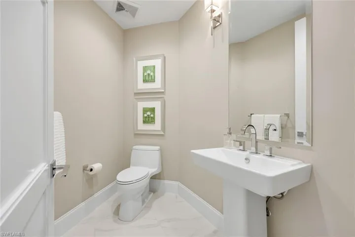 Elegant powder room.