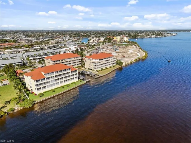 View of urban area featuring a large body of water