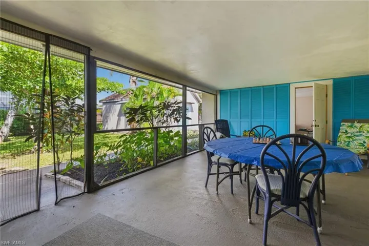 Large Screened Room with outdoor dining area