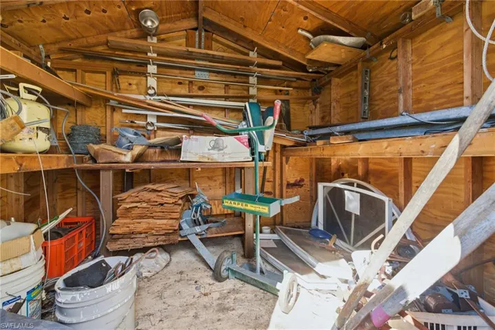 View of small storage area