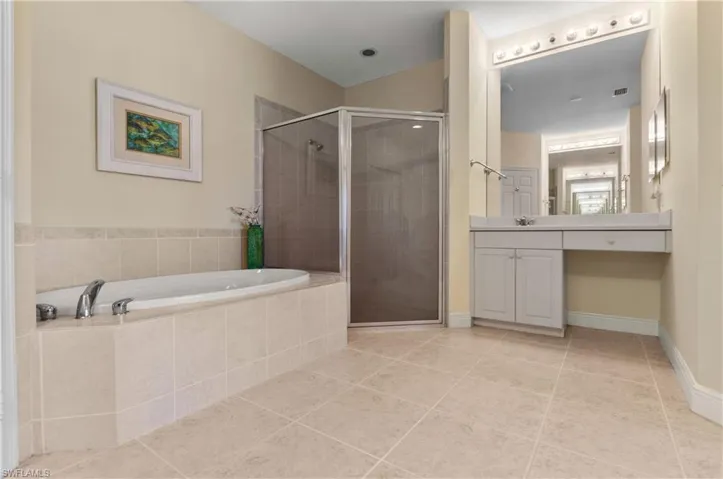 Soaking tub and walk in shower