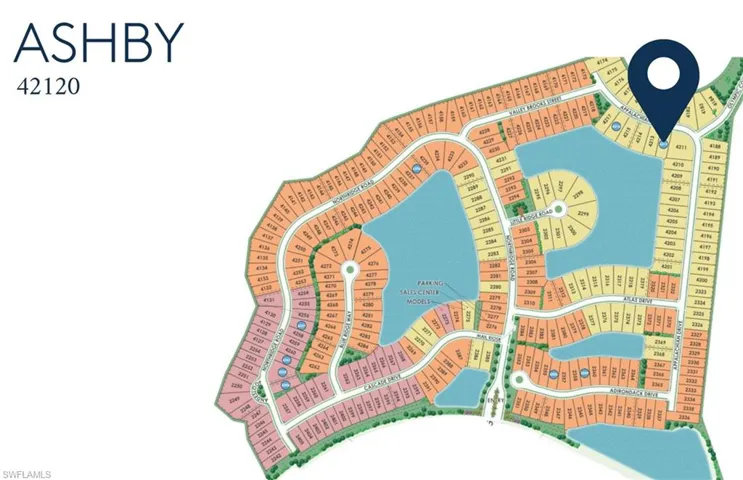 Site map: Lot 4212 - Southern lanai exposure with lake views!