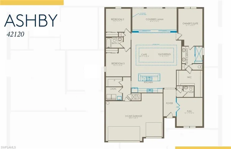 Floor plan with selected options