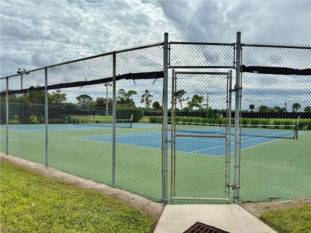 View of tennis court