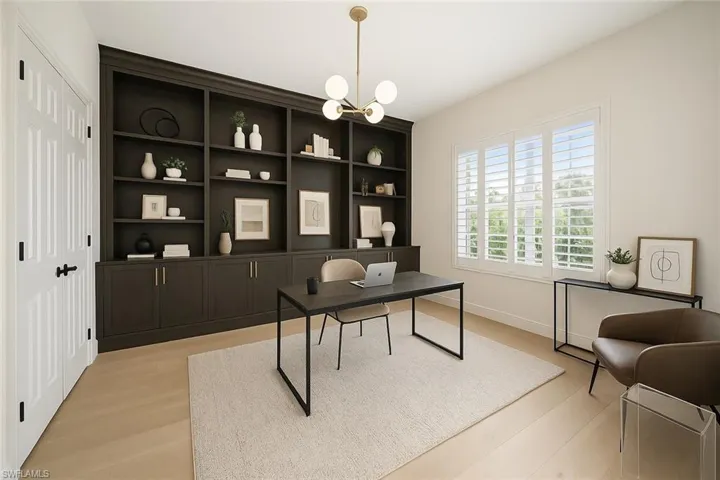 VIRTUAL RENOVATED TO SHOW OPTIONS for BEDROOM 4 AS HOME OFFICE