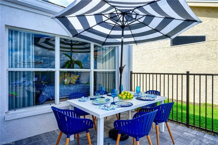 6 person covered seating for entertaining!