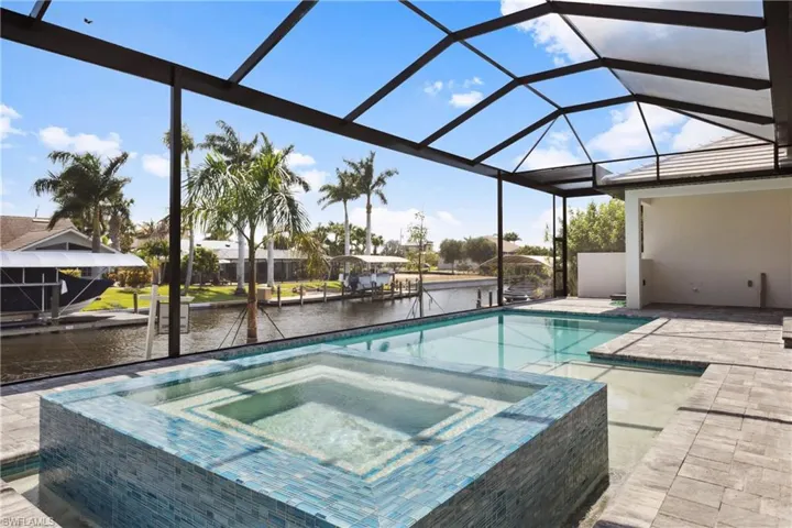 Salt water pool and spa