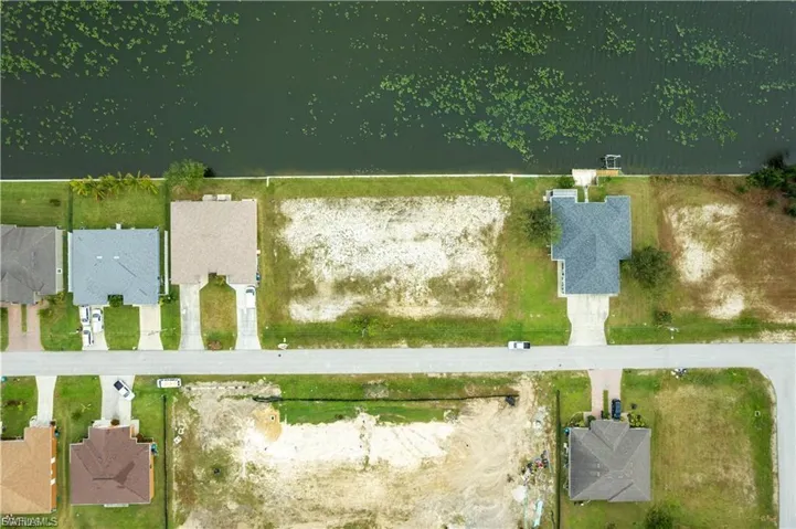 Aerial view of residential area