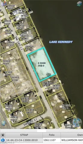 Aerial view of property's location with property boundaries highlighted