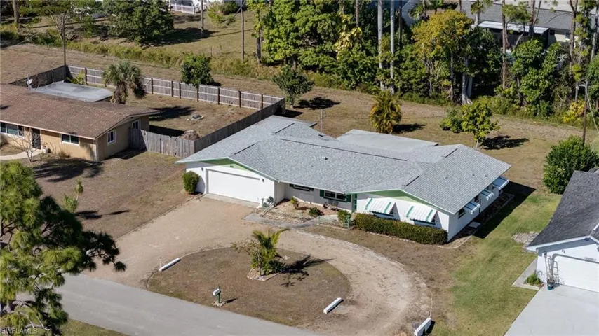 View from above of property