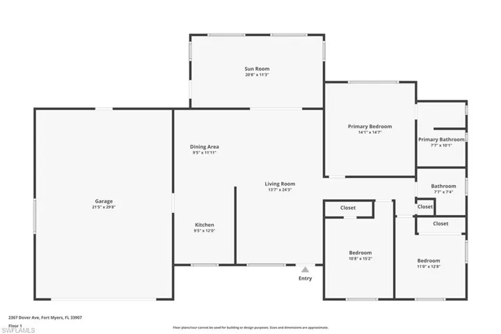 View of floor plan / room layout