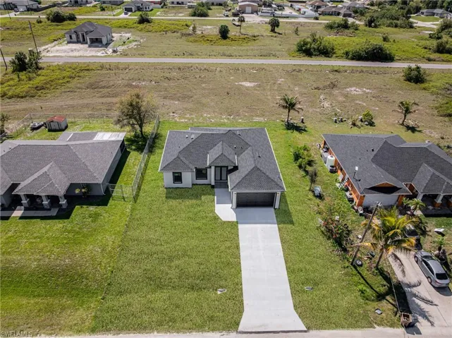 Aerial view of residential area