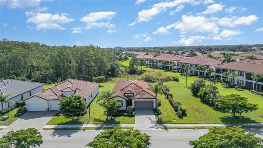 Aerial view of residential area