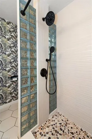 spacious bedroom built in shelving