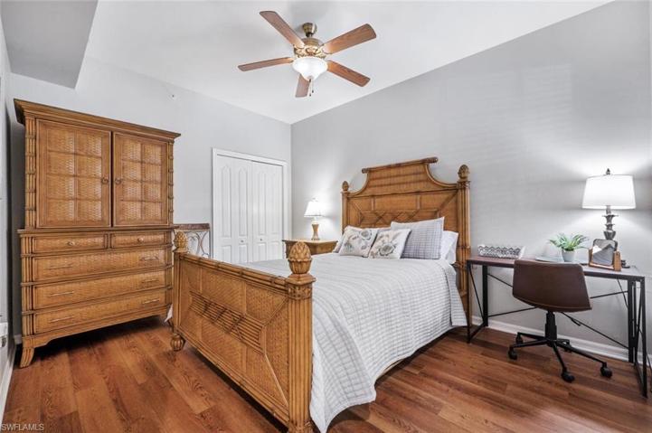 Nice size guest room with space for a desk