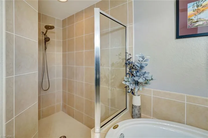 Separate Walk-In Shower and Soaking Tub