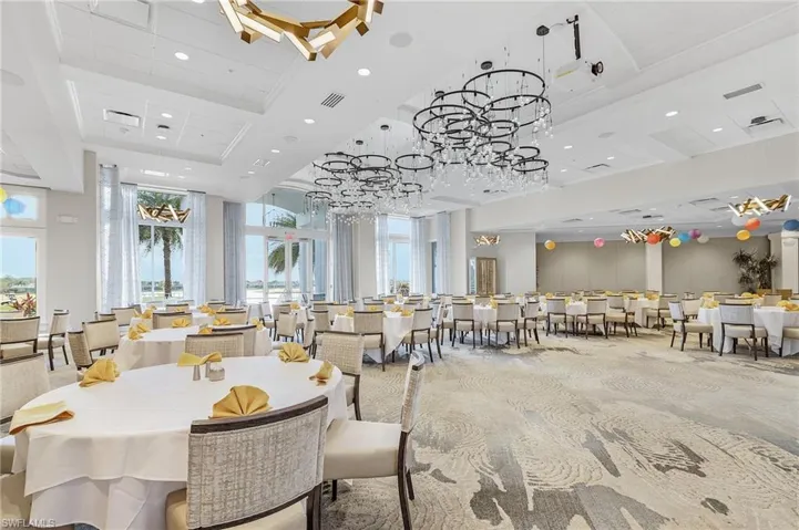 Beautiful remodel of the inside of the Colonial Country Club clubhouse main dining room.
