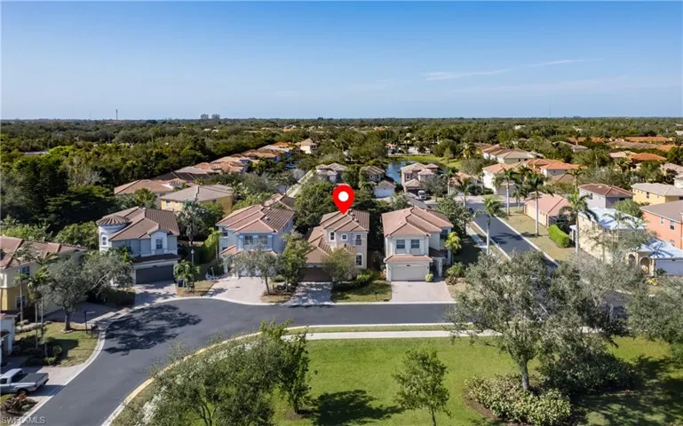 Birds eye view of property