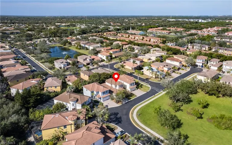 Birds eye view of property