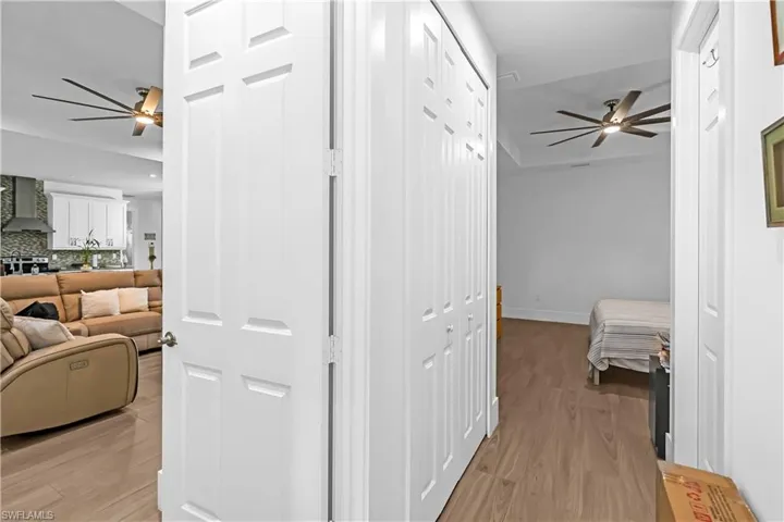 Entrance to primary bedroom from living room