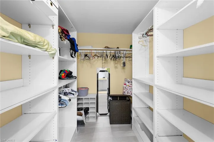 View of walk in closet