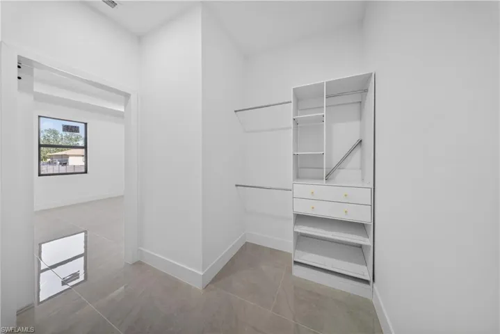 View of walk in closet