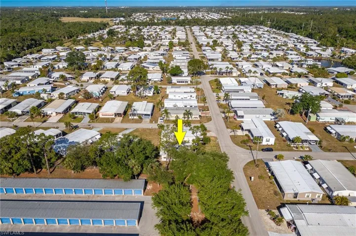 Drone / aerial view with a residential view