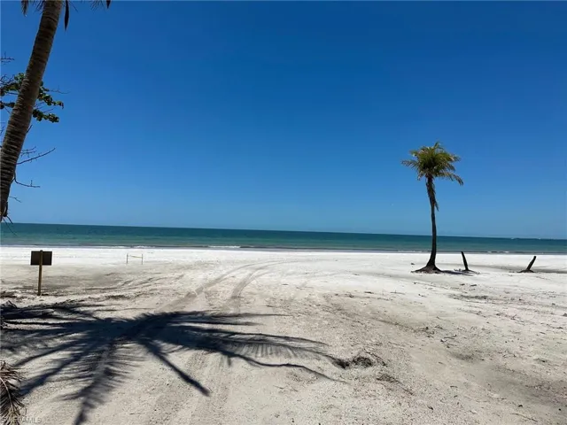 Water view with a beach view