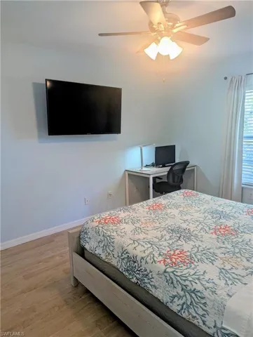 Bedroom with TV for local channels and Amazon Firestick for streaming apps