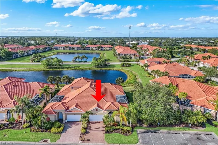 LAKEFRONT, ATTACHED VILLA BORDERED BY PRESERVE AND GUEST PKG AREA