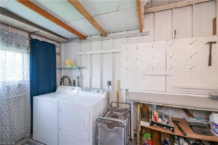 Laundry area with washing machine and dryer