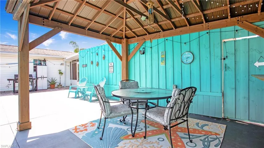 gazebo, and outdoor dining space