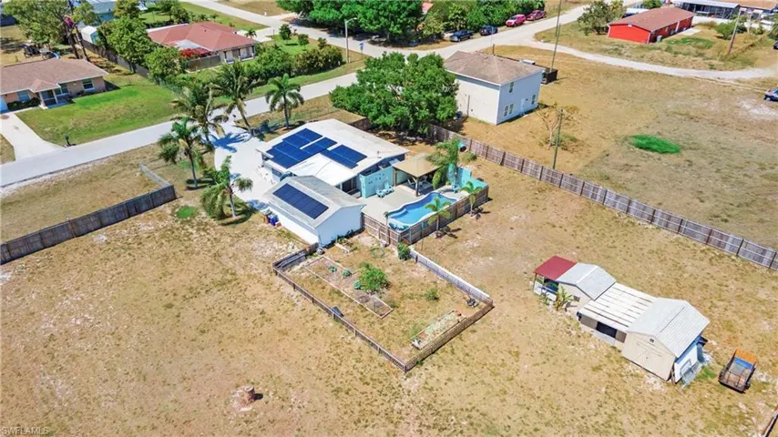 Birds eye view of property