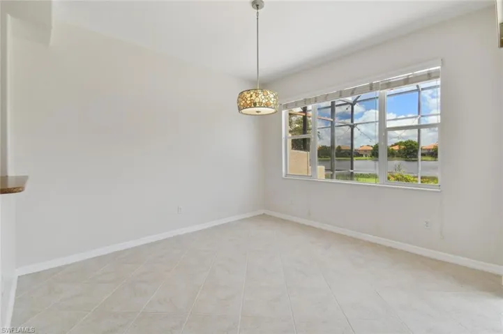 View of tiled spare room