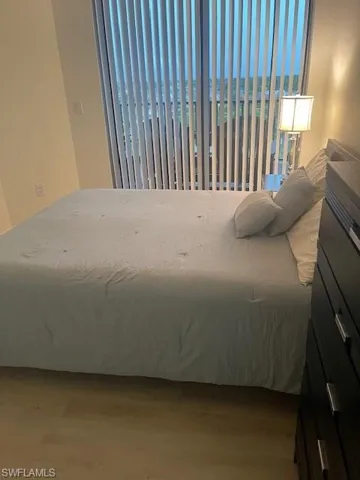 Bedroom with light wood finished floors