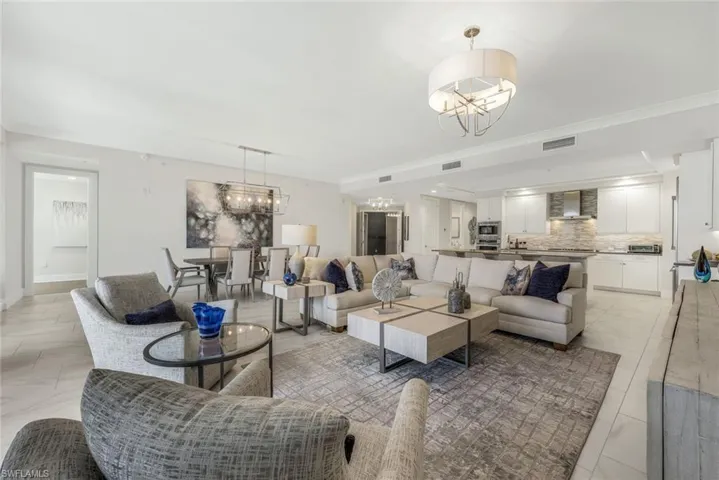 The living area is spacious yet cozy!