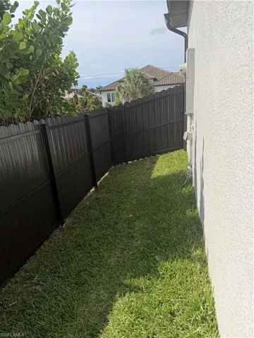 fully fenced in yard