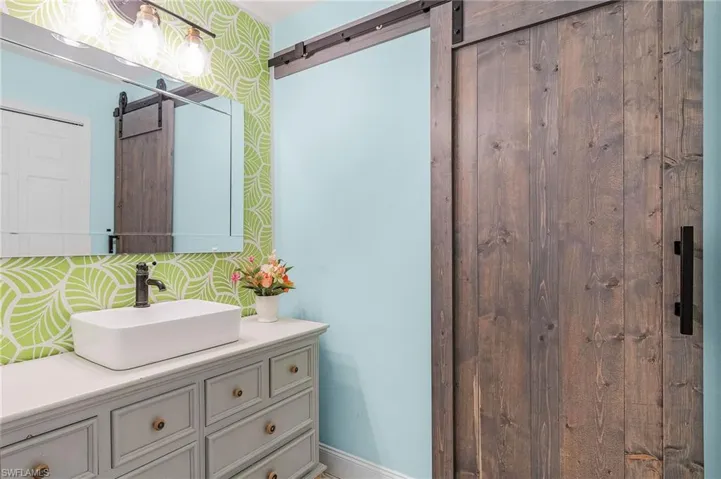 Bathroom featuring vanity