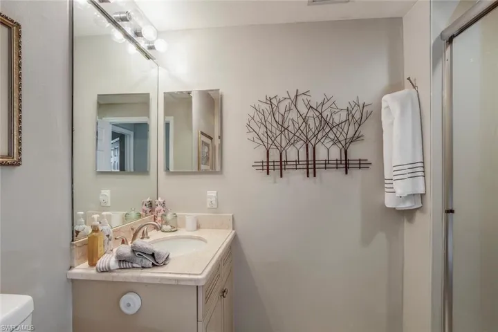 Bathroom with toilet and vanity