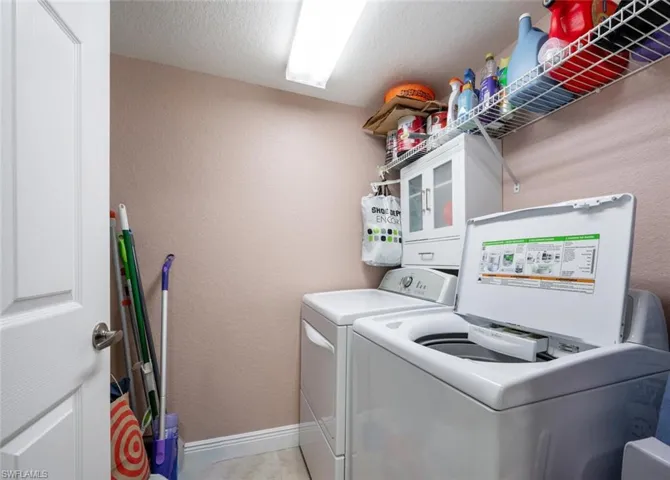 Laundry room in residence