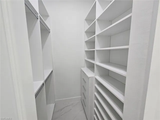 View of walk in closet