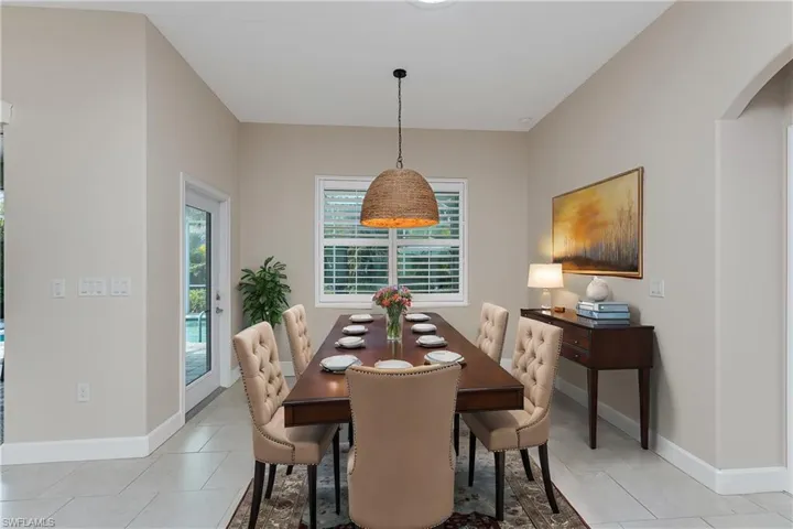 Virtually furnished Dining Area