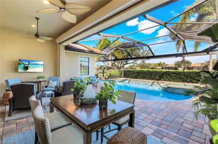 lanai with picture window screen for panoramic views.